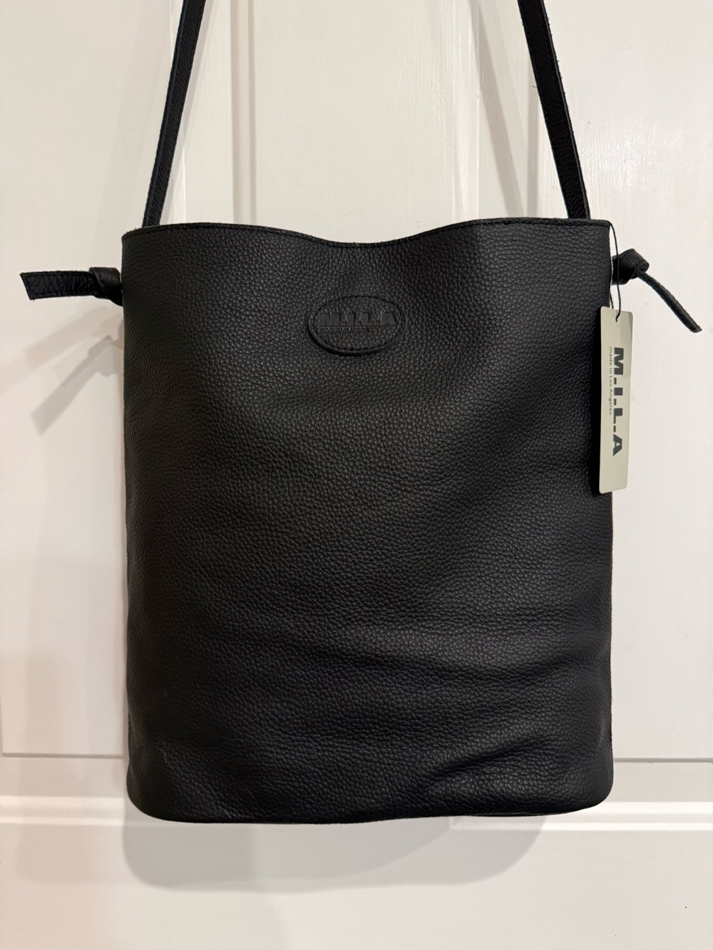 M.I.L.A. Made in Los Angeles Jackie Crossbody Bag NWT Italian Pebble Leather